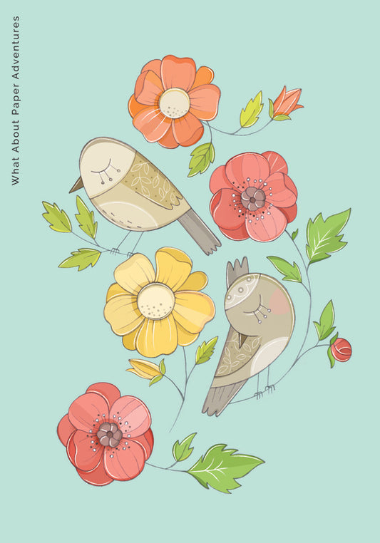 Birds And Flowers